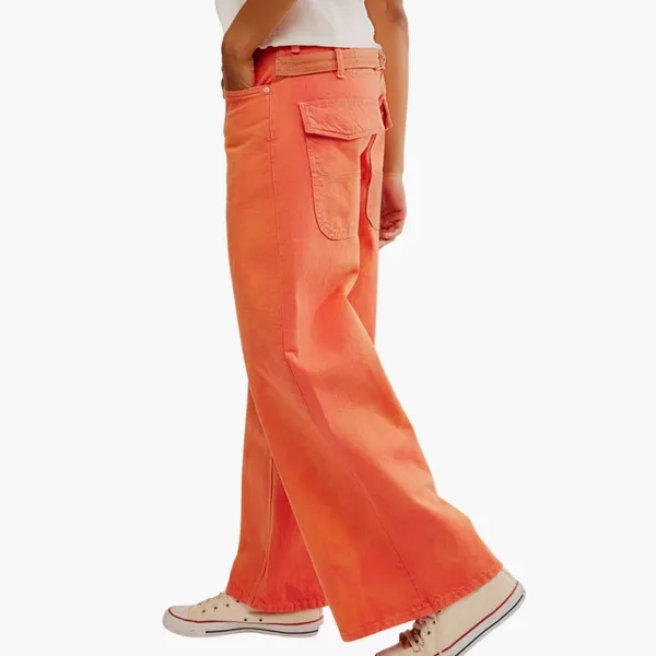 NWT WE THE FREE X FREE PEOPLE Waterfalls Baggy Wide Leg Denim Jeans Oklahoma Sun - Image 9
