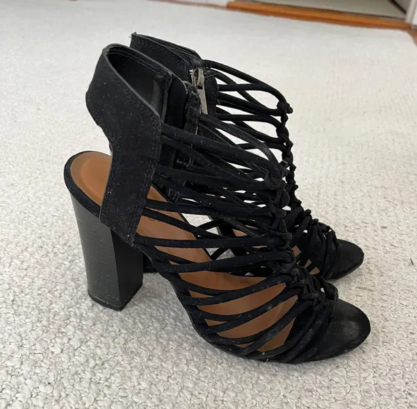 Lulus Strappy Black High Heels - Image 2