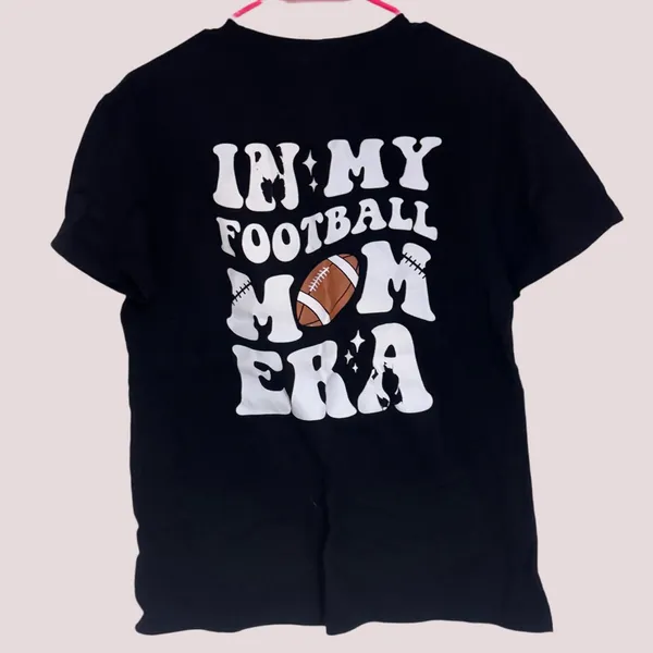 NWT “In My Football Mom Era”‎ Black Tee - Med - Image 4