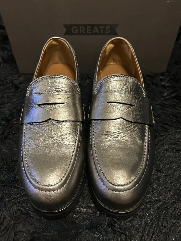 FRYE Melissa metallic leather loafers slip on shoes women’s 8 new - Image 7