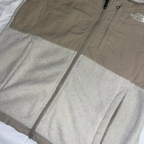 The North Face Denali Women's Medium Fleece Jacket Beige and Cream Coat M/M Ac6w - Image 6