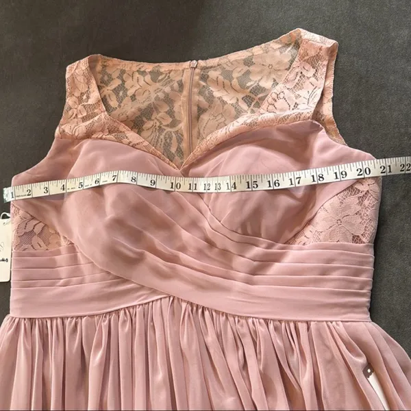 Women’s Pink Chiffon Full Length Mother of Bride Bridesmaid Formal Dress 16 NWT - Image 9
