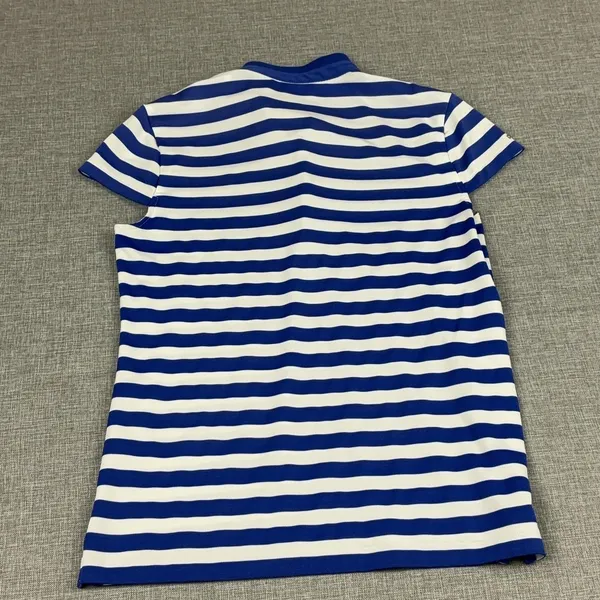 RLX Ralph Lauren Polo Womens S Blue Striped Short‎ Sleeve Collared Snap - Image 10
