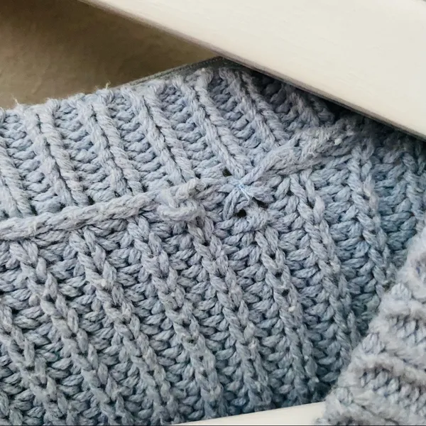 Free People Knit Sweater Blue Sz Small - Image 9