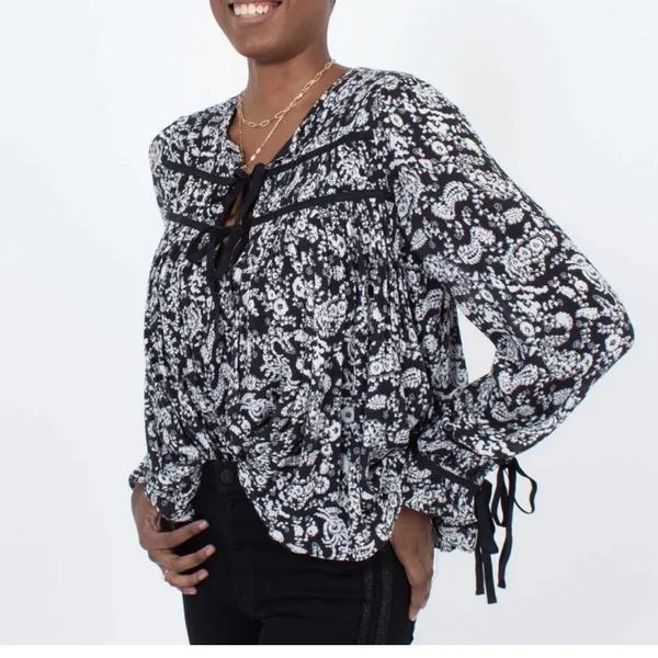 REBECCA MINKOFF Floral blouse Women’s S - Image 3