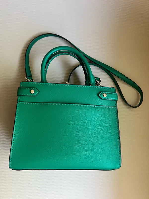 Kate Spade Staci Medium Satchel Green Saffiano Leather Crossbody Bag - Image 5