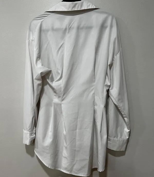 Cider white button down mini dress  Size Small - Image 3