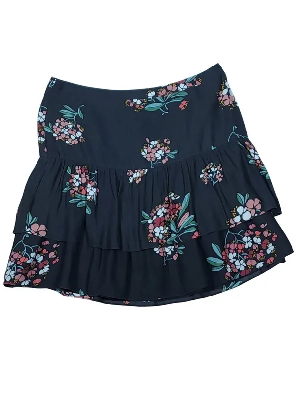 LOFT size 10 Floral Tiered Skirt - Image 2