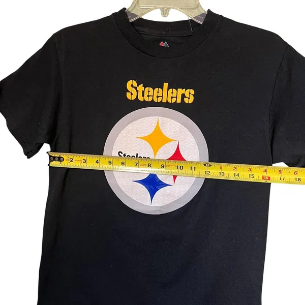 Pittsburgh Steelers Shirt Women's Sm Black NFL Football Short Sleeve Cotton Tee - Image 7
