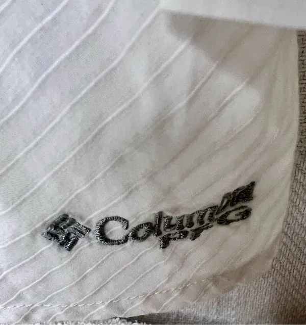 Columbia Top Women’s Roll Tab Sleeve Blouse V-Neck White Size S/P Cotton - Image 9