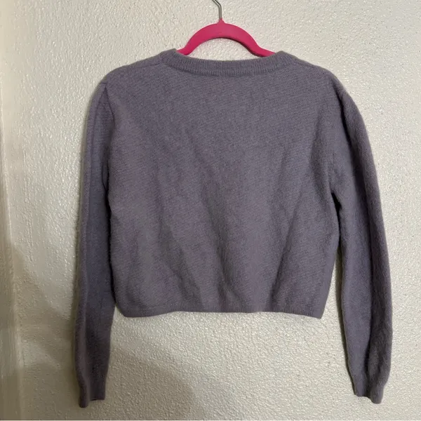 Aritzia Wilfred Aubri sweater, Alpaca yarn Soft Lilac Crew Neck size Medium - Image 6