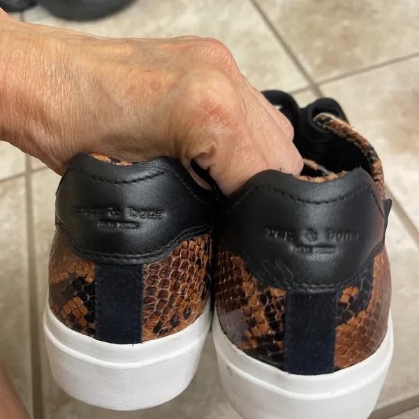 mens rag and bone‎ Snake Skin Sneakers 37EU Or 7 US Lace Up platform Laceup - Image 6