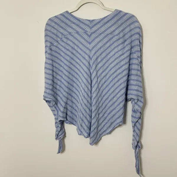 Free People Morning Striped Dolman Top Size Small Blue Minimal Beach Blue Fall - Image 6