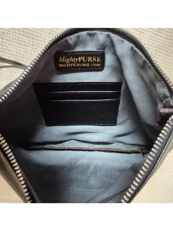 Handbag Butler Black Leather Mighty Purse Crossbody Bag Minimalist Closet Staple - Image 9