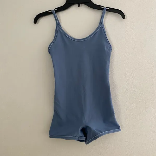 SET Active FormCloud Blue Shortysuit Romper XS Scoop Neck Athleisure - Image 2