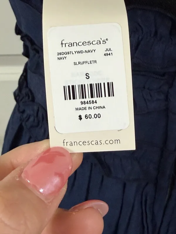mi ami for francesca's Navy Ruffle Tiered Midi Dress - Image 4