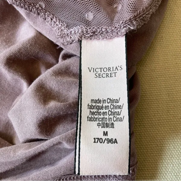Victoria's Secret Mauve Camisole with Sheer Polka Dot Lace - Image 8