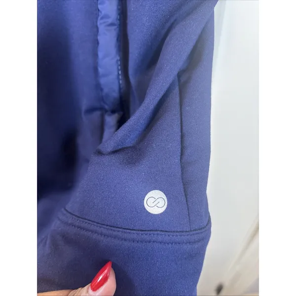 Calia Navy Cold Dash Run‎ Slim Puffer Vest Running Reflective Size Large Active - Image 3