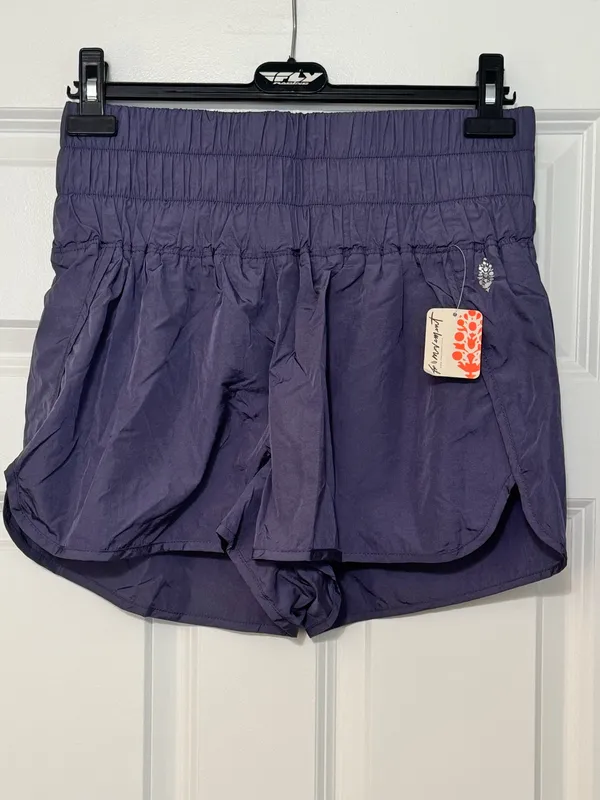 NWT Free People Movement Blue Purple The Way Home Running Athletic Shorts Large - Image 2