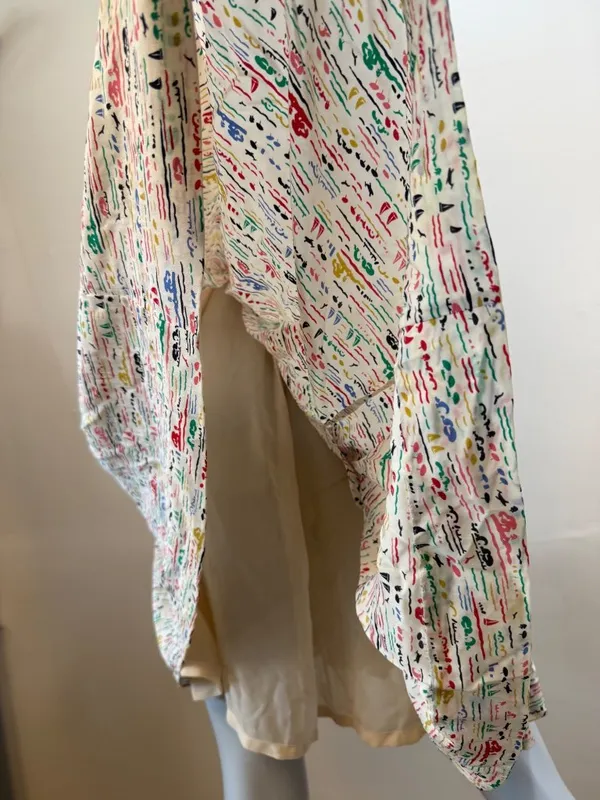 Orla Kiely Silk Sailboat Print Pleated Midi Skirt Nautical Marine Whimsical - Image 7