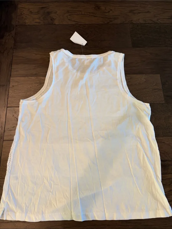 New With Tags JCrew White Knit Sleeveless Top Sz M - Image 4