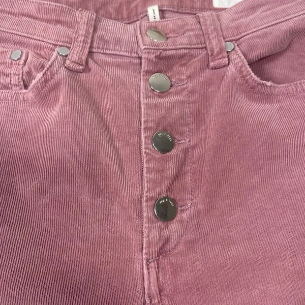 Rag & Bone Nina High-Rise Ankle Skinny Corduroy Button‎ Fly Jeans Size 27 Mauve - Image 6
