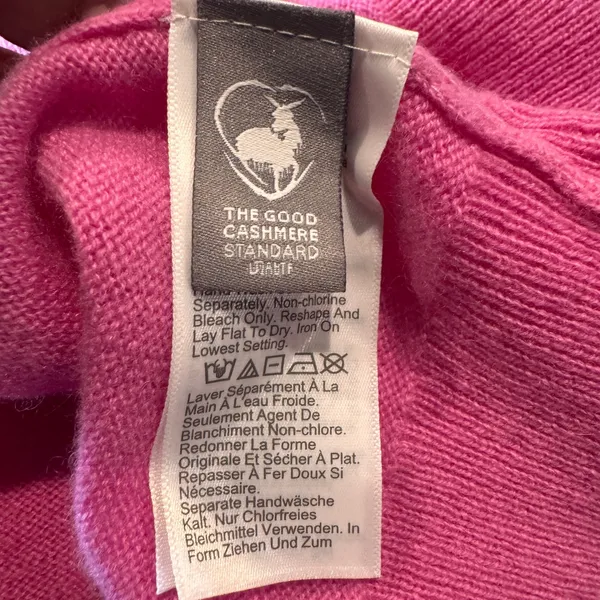 J.Crew Cashmere Crewneck Sweater Pink Classic Fit Women's Medium Soft Knit - Image 5