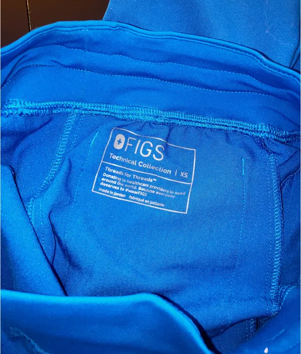 FIGS High Waisted Yola Scrub Pants XS (Royal Blue) - Image 4