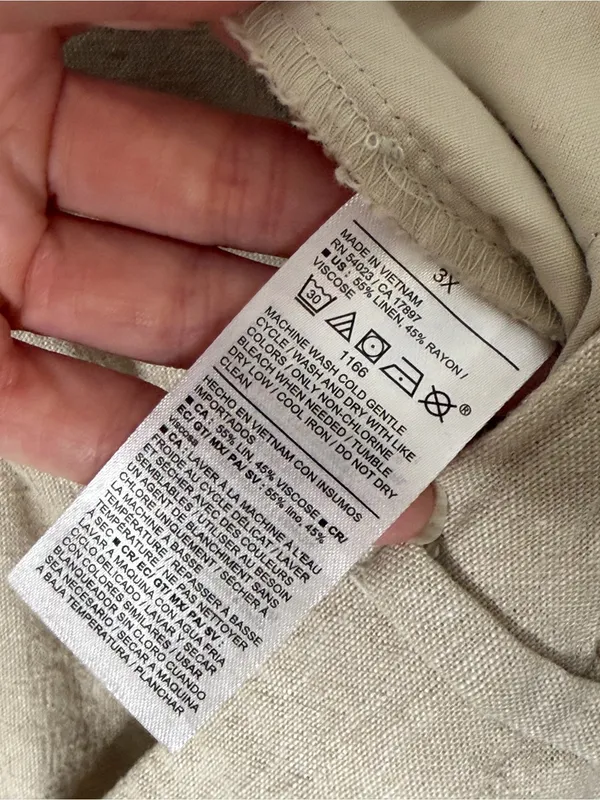 Old Navy Linen Shorts 3X Extra High Rise Taylor Adjustable Waist - Image 6