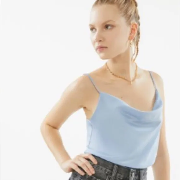 Urban Outfitters Mel Satin Cowl Neck Cami - Image 3