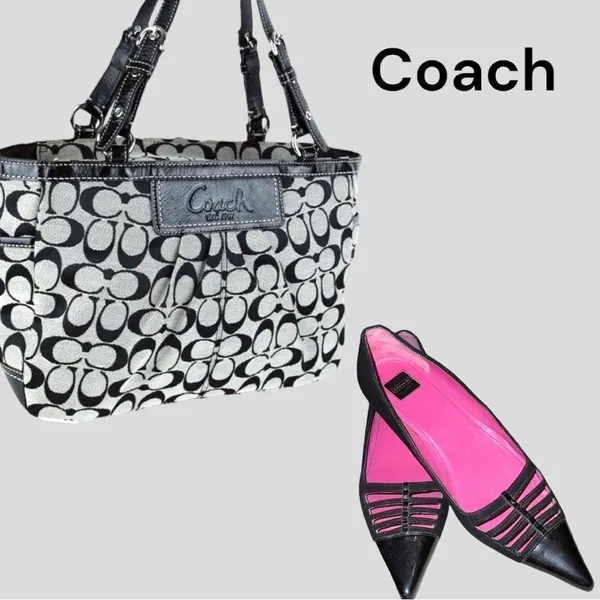 Coach satchel, pleated front design! - Image 3
