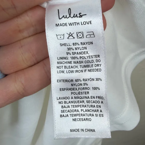 NEW Lulus Roetta White Sleeveless Square Neck Fitted Pleated Mini Dress Large - Image 9