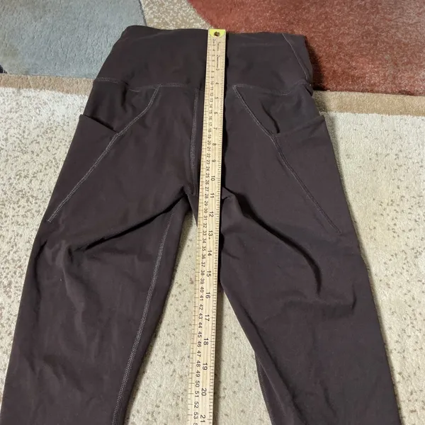 Quince‎ High Waisted Pocket Leggings Womens Small Brown Active Yoga Athleisure - Image 3
