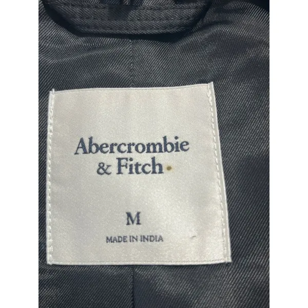 Abercrombie & Fitch Tweed Oversized Blazer Jacket Women M Black White Old Money - Image 7