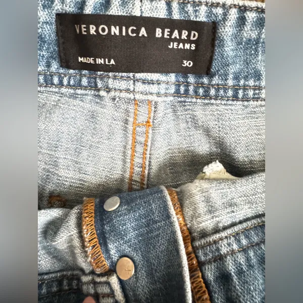 Veronica Beard Womens Rinley Cropped Straight Leg High Rise Jeans Denim Size 30 - Image 5