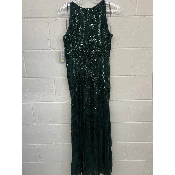 NWT R&M Richards Sz 4 Green Sequined Sleeveless Formal Cocktail Evening Gown - Image 4