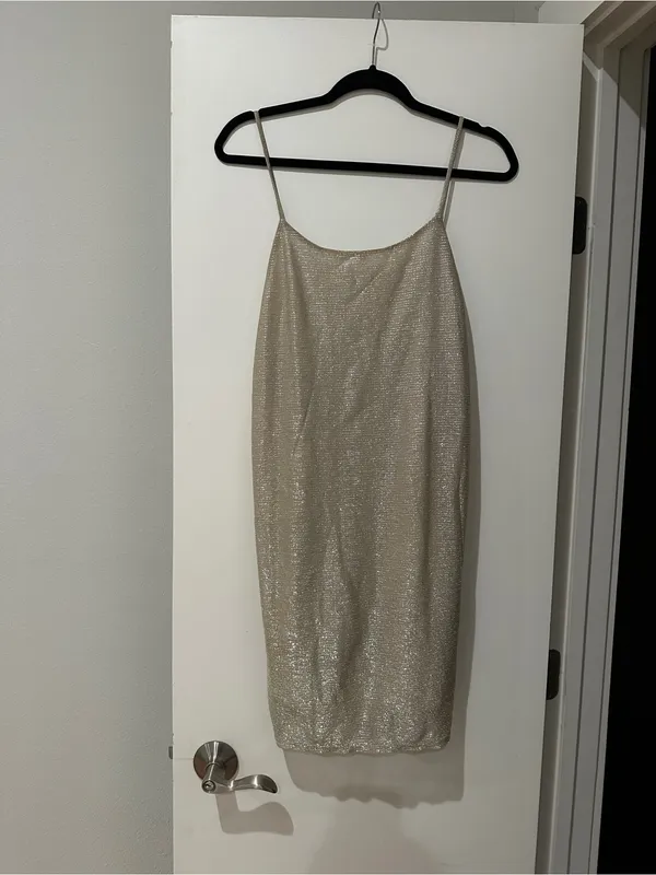 Audrey 3+1 Gold Slip Dress - Image 2