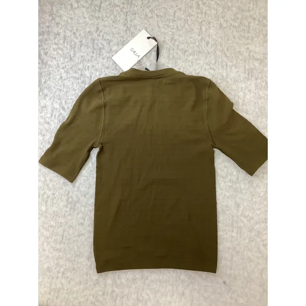 Calia Focus Focus Seamless Crop Tee Dark Khaki‎ Olive WAX15125 Womens XS New - Image 5