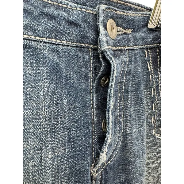 Antik Denim Women's Size 29 Bootcut Embroidered Indigo‎ Blue Jeans Button Fly - Image 10