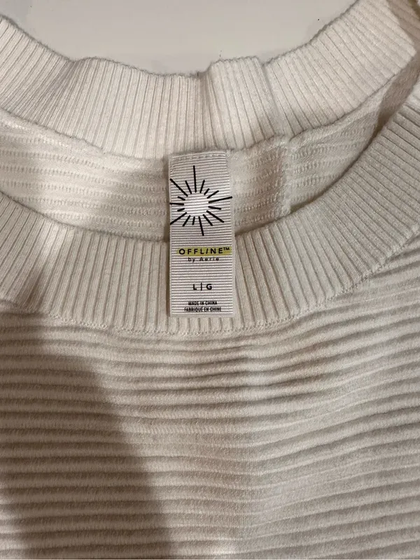 OFFLINE by Aerie Home Stretch Off The Shoulder Sweater Size Large - Image 9