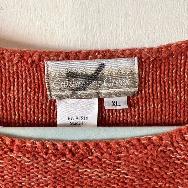 Coldwater Creek Burnt Orange Sweater - Image 2