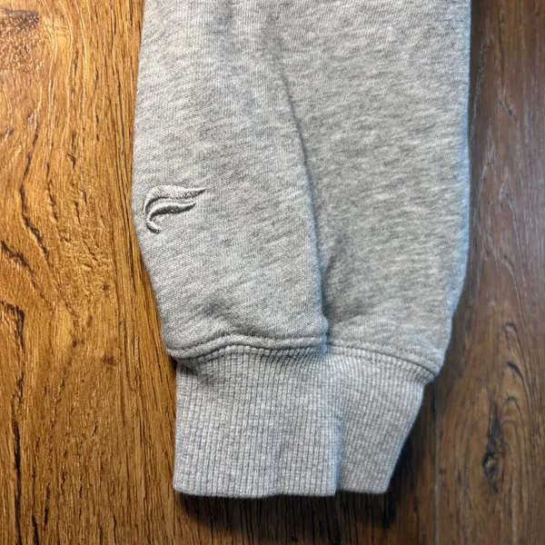 Fabletics Embroidered‎ Hoodie Gray Sweatshirt Womens Medium Athletic Activewear - Image 6