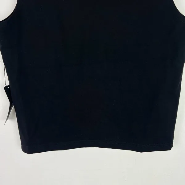 NWT Jones & Co New York Sleeveless Faux Crossover Hem Top Black Size Small S NEW - Image 10