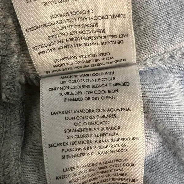 MICHAEL Michael Kors Gray Velour Hooded Sweatshirt Size Medium - Image 8