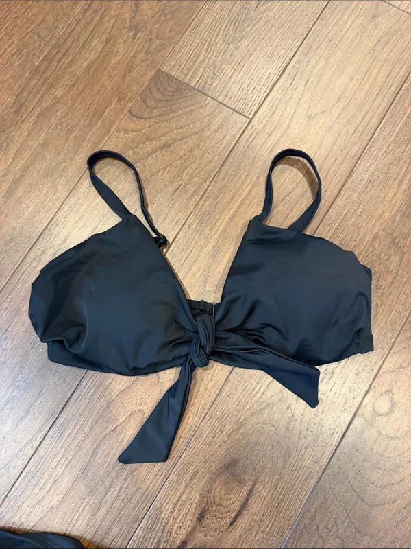 Swimsuits For All Black Tie-Front Bikini Set Size 4 - C16-062 - Image 6