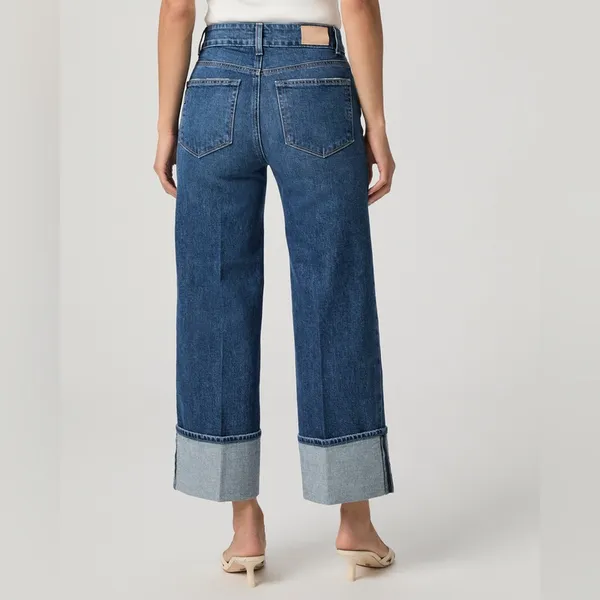 PAIGE Dark Blue Flare Jeans - Image 2