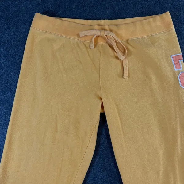 Victorias Secret PINK Sweatpants Orange Yellow Graphic Joggers Large Y2K Style‎ - Image 9