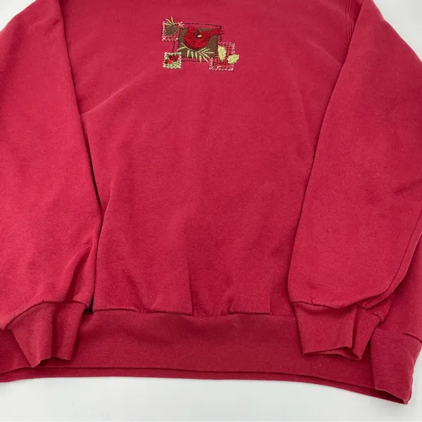 Vintage 90s Y2K Top Stitch by Morning Sun Crewneck Sweater Size Large Cardinals - Image 3