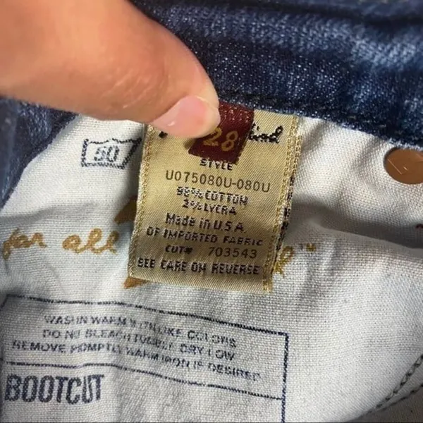 7 For All Mankind Y2K Vintage Medium‎ Wash Bootcut Jean - Image 9