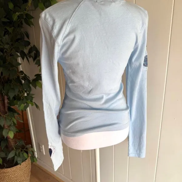 Pepe Jeans Y2k Light Blue Long Sleeve Sweater Size Large - Image 5